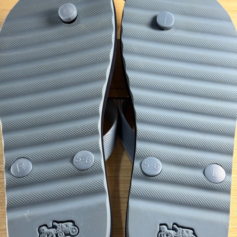 New Coach Blue Patterned Sandals - image 6